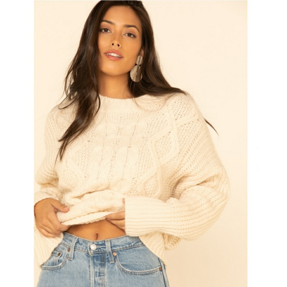 Wishlist Chunky Cream Sweater
